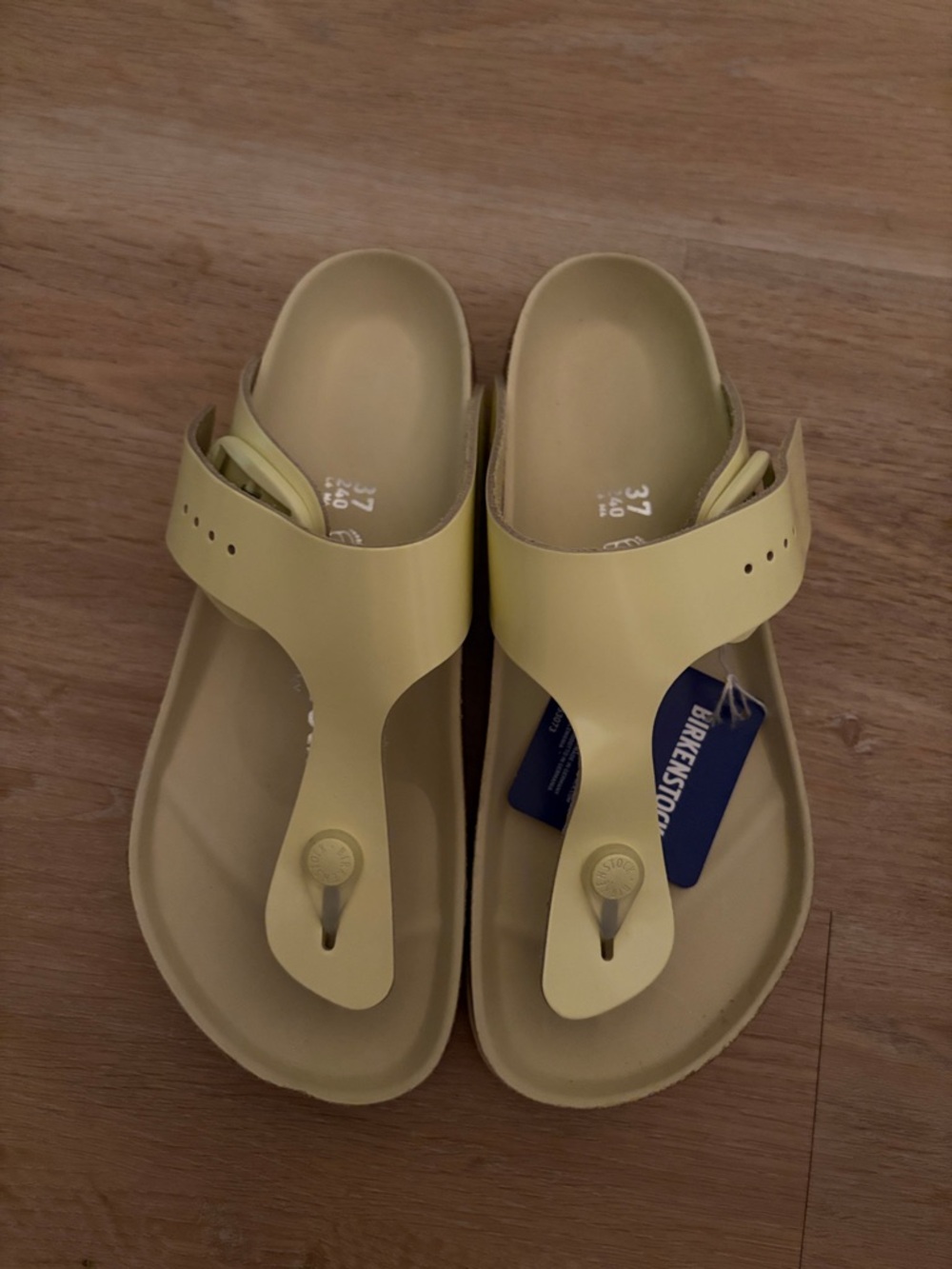 Birkenstock Gizeh EVA Thong Sandals in Light Yellow